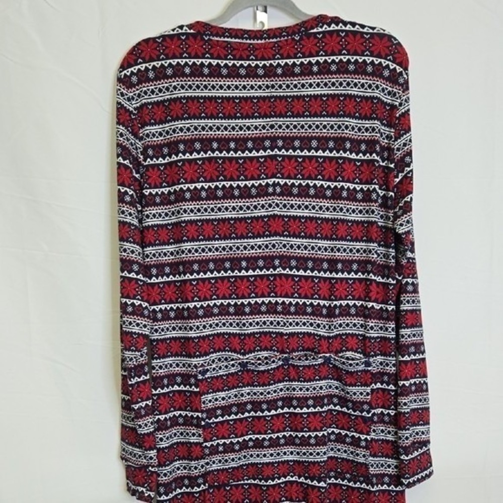 La Vie En Rose One Piece Pajamas Sleepwear, Fair Isle Winter Pattern, XXL, New - Picture 4 of 10